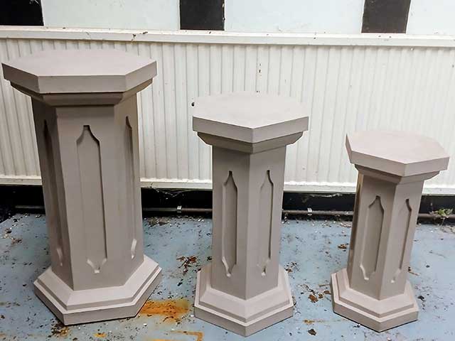 cardboard pillars