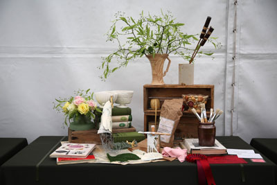A Flower Clubs of Cheshire entry in the Welcome to my Studio class of the 2026 Royal County Cheshire Show