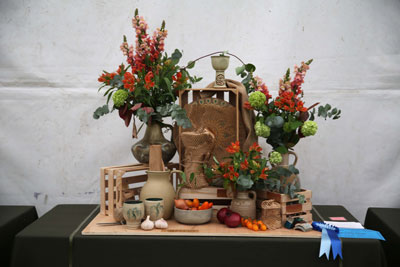 A Flower Clubs of Cheshire entry in the Welcome to my Studio class of the 2026 Royal County Cheshire Show