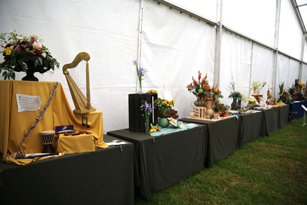 Flower Clubs of Cheshire entries in the Welcome to My Studio class of the Royal County Cheshire Show