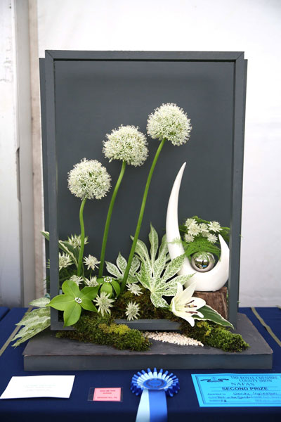A Flower Clubs of Cheshire entry in the Art in the Garden class of the 2026 Royal County Cheshire Show