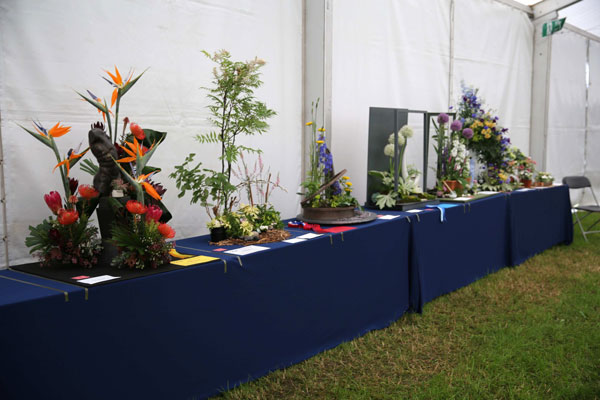 Flower Clubs of Cheshire entries in the Art in the Garden class of the Royal County Cheshire Show