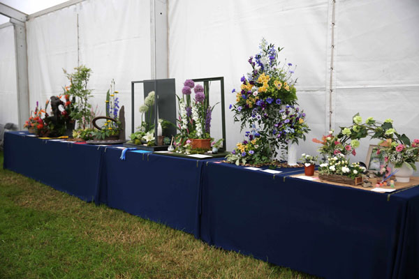 Flower Clubs of Cheshire entries in the Art in the Garden class of the Royal County Cheshire Show