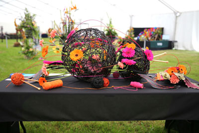 A Flower Clubs of Cheshire entry in the Knit-stitch-weave class of the 2026 Royal County Cheshire Show