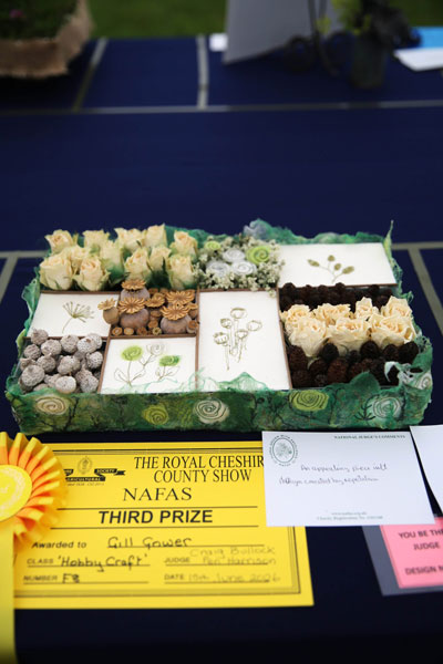 A Flower Clubs of Cheshire entry in the Hobby Craft class of the 2026 Royal County Cheshire Show