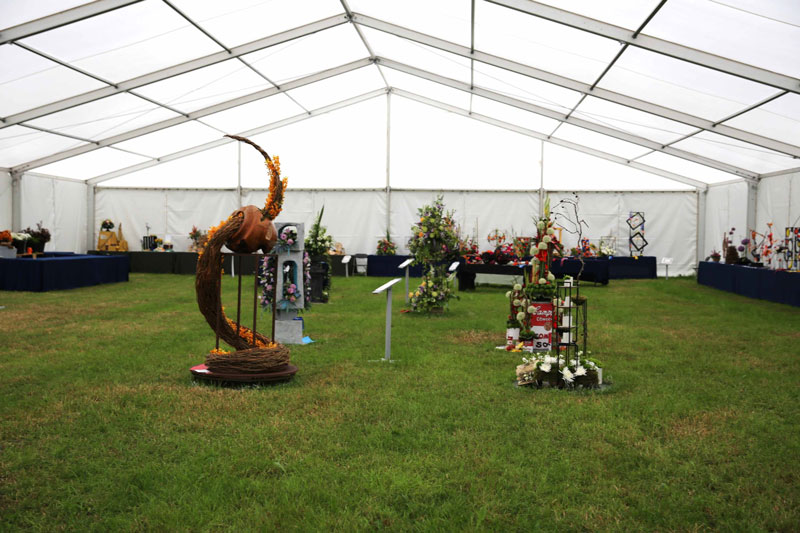 A display inside the Theatre of Flowers marquee at the 2026 Royal Cheshire County Show
