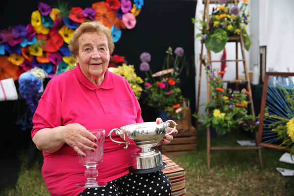 Gillian Jackson - winner of 2026 Best Individual exhibit in the show - and Most Points awarded - The Lowe Trophy