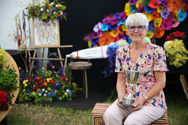 Gillian Jackson - winner of 2026 Best Individual exhibit in the show - and Most Points awarded - The Lowe Trophy
