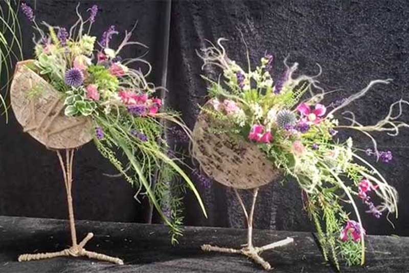 A photo of a floral arrangement by Area Demonstrator Mark Entwistle