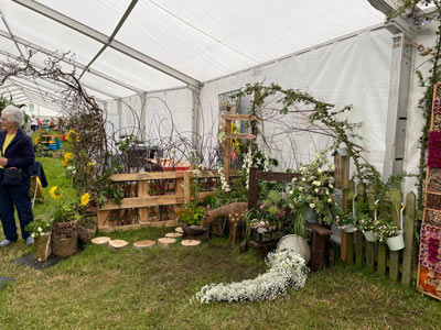 Royal Cheshire County Show installation installed by Hale Barns Flower Club