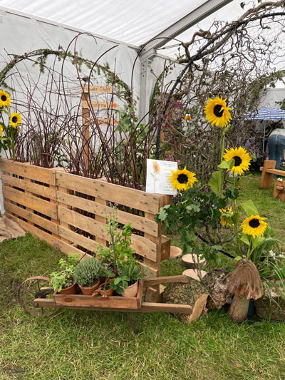 Royal Cheshire County Show installation installed by Hale Barns Flower Club