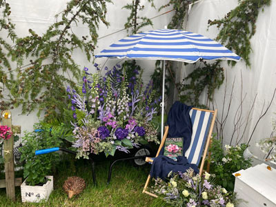 Royal Cheshire County Show installation installed by Hale Barns Flower Club