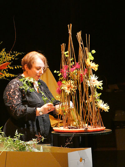 A photo from the Sale Festival where Julie Pearson was demonstrating, with the title of Let's Celebrate