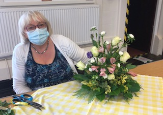 Wistaston Flower Club photo 4 when they opened their doors after lockdown for Flowers and Chat