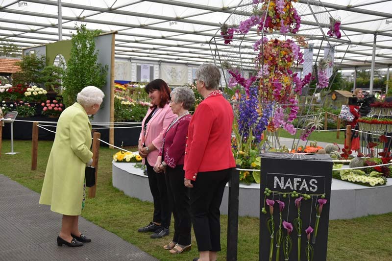 Her Majesty the Queen was introduced to representatives of the Cheshire Area team when she visited the RHS Chelsea Flower Show - gallery photo by Buckingham Palace