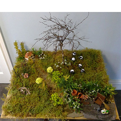 Sharon Nolan's flower arrangement in the Landscape class of the Royal Cheshire County 'Virtual' Show 2021