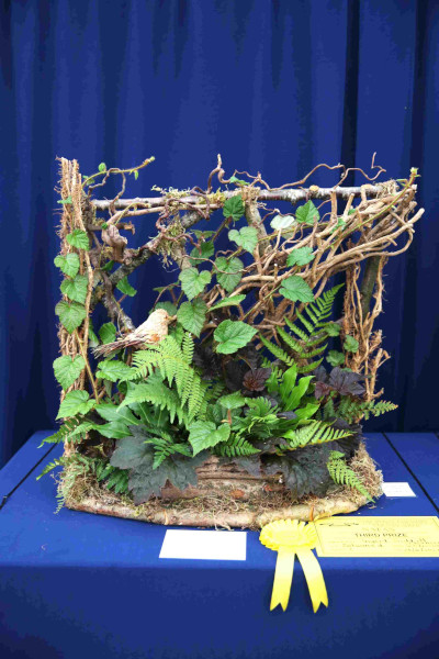 An entry in Entwined class at the 2023 Royal Cheshire Show, incorporating the Cheshire Area Show in the Theatre of Flowers