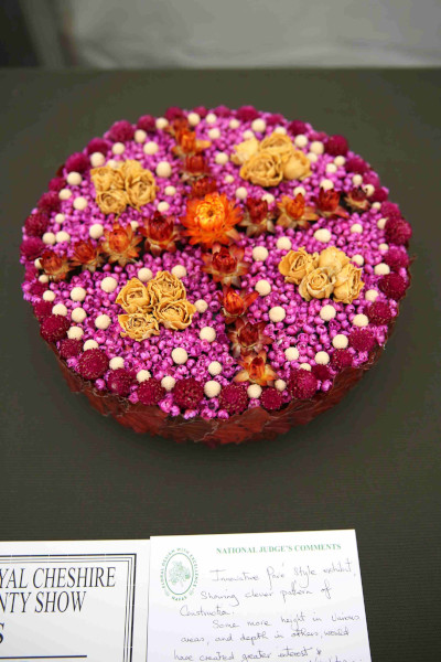 An entry in the Tapestry class at the 2023 Royal Cheshire Show, incorporating the Cheshire Area Show in the Theatre of Flowers