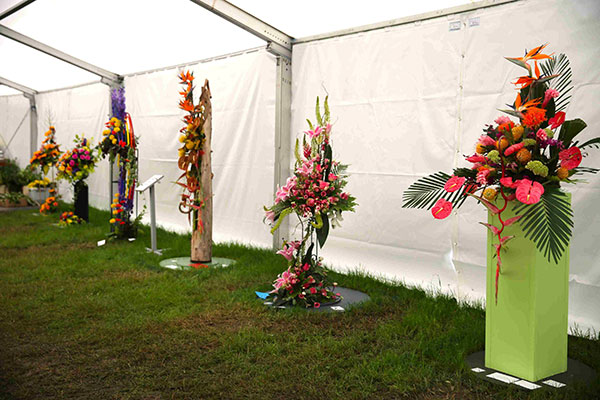 Flower Clubs of Cheshire  entries in the All Things Bright and Beautiful class of the Royal County Cheshire Show 