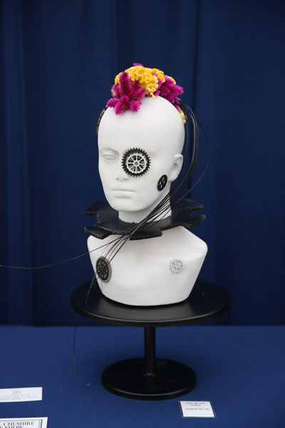 A Flower Clubs of Cheshire  entry in the Steam Punk class of the Royal County Cheshire Show 