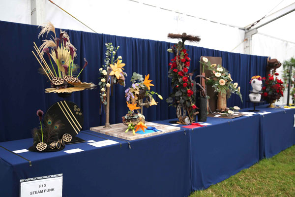 Flower Clubs of Cheshire  entries in the All Things Bright and Beautiful class of the Royal County Cheshire Show 