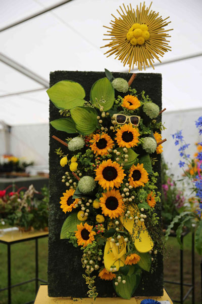 A Flower Clubs of Cheshire  entry in the Summer Holiday class of the Royal County Cheshire Show 