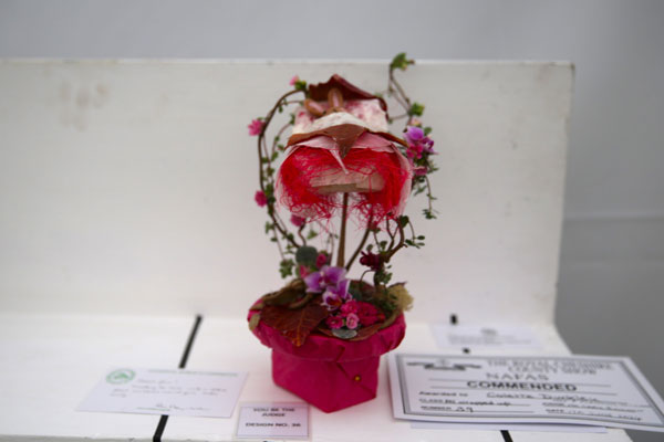 A Flower Clubs of Cheshire  entry in the All Wrapped class of the Royal County Cheshire Show 