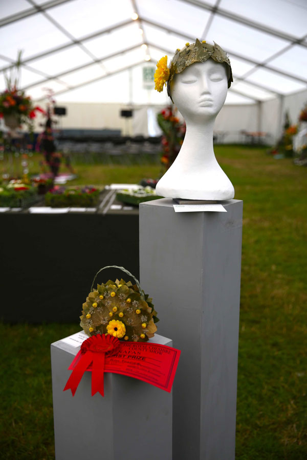 A Flower Clubs of Cheshire  entry in the Time Present or Time Past class of the Royal County Cheshire Show 