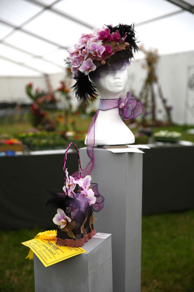 A Flower Clubs of Cheshire  entry in the Time Present or Time Past class of the Royal County Cheshire Show 