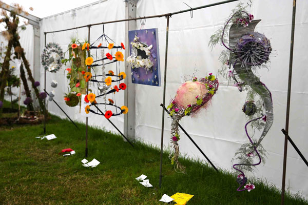 Flower Clubs of Cheshire  entries in the All Things Bright and Beautiful class of the Royal County Cheshire Show 