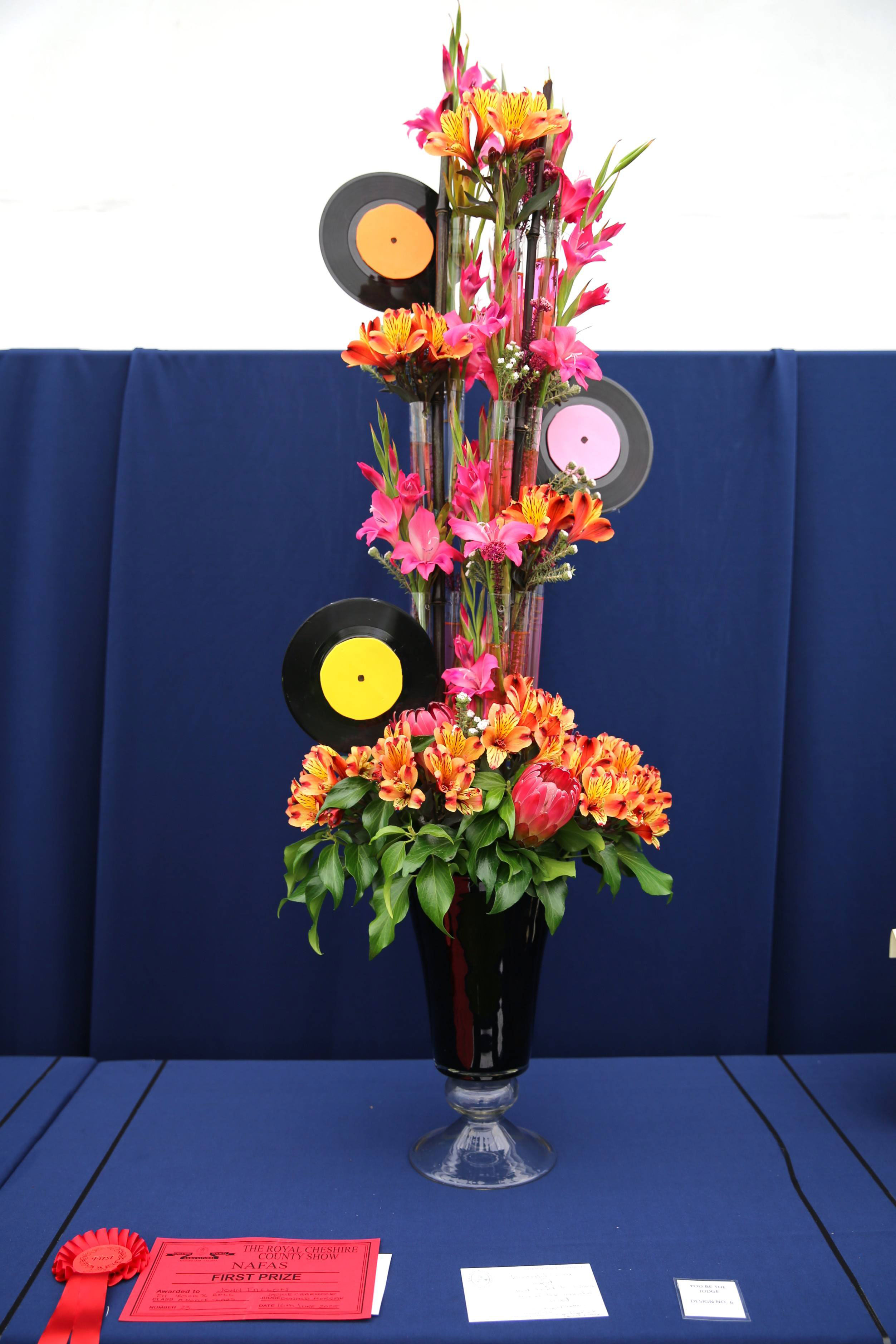 A Flower Clubs of Cheshire  entry in the Rock & Roll class of the Royal County Cheshire Show 